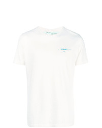 T-shirt à col rond imprimé blanc Off-White