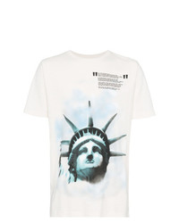 T-shirt à col rond imprimé blanc Off-White