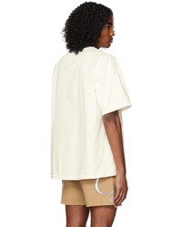 T-shirt à col rond imprimé blanc Rhude