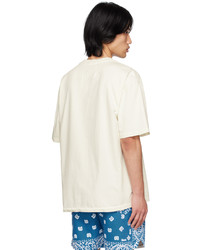 T-shirt à col rond imprimé blanc Rhude