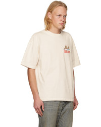 T-shirt à col rond imprimé blanc Rhude