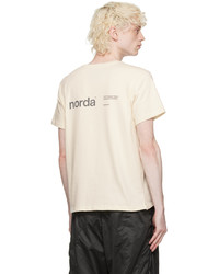 T-shirt à col rond imprimé blanc Norda