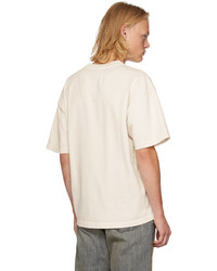 T-shirt à col rond imprimé blanc Rhude