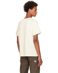 T-shirt à col rond imprimé blanc Sky High Farm Workwear