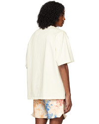 T-shirt à col rond imprimé blanc Rhude