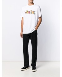 T-shirt à col rond imprimé blanc PS Paul Smith