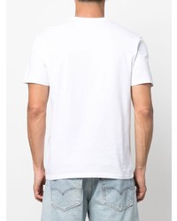 T-shirt à col rond imprimé blanc MAISON KITSUNÉ