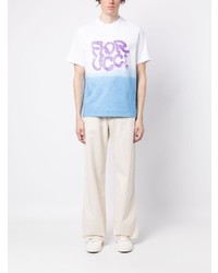 T-shirt à col rond imprimé blanc Fiorucci