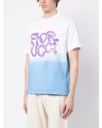 T-shirt à col rond imprimé blanc Fiorucci