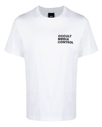 T-shirt à col rond imprimé blanc Omc