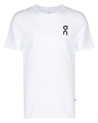 T-shirt à col rond imprimé blanc ON Running