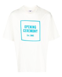 T-shirt à col rond imprimé blanc Opening Ceremony