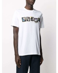 T-shirt à col rond imprimé blanc PS Paul Smith