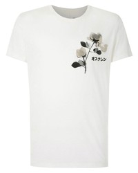 T-shirt à col rond imprimé blanc OSKLEN