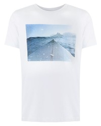 T-shirt à col rond imprimé blanc OSKLEN