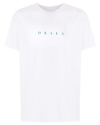 T-shirt à col rond imprimé blanc OSKLEN