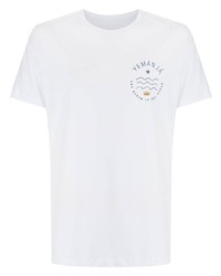 T-shirt à col rond imprimé blanc OSKLEN