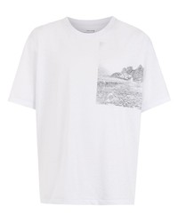 T-shirt à col rond imprimé blanc OSKLEN