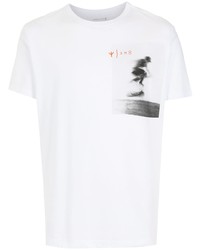 T-shirt à col rond imprimé blanc OSKLEN