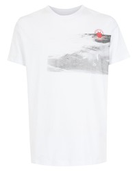 T-shirt à col rond imprimé blanc OSKLEN