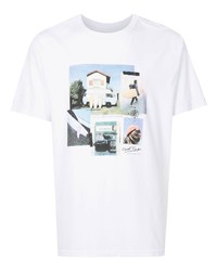 T-shirt à col rond imprimé blanc OSKLEN