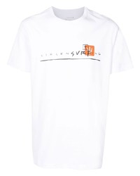 T-shirt à col rond imprimé blanc OSKLEN