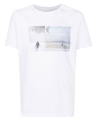 T-shirt à col rond imprimé blanc OSKLEN