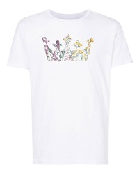 T-shirt à col rond imprimé blanc OSKLEN