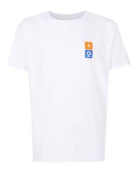 T-shirt à col rond imprimé blanc OSKLEN