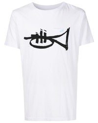 T-shirt à col rond imprimé blanc OSKLEN