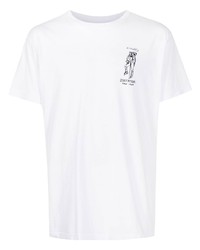 T-shirt à col rond imprimé blanc OSKLEN