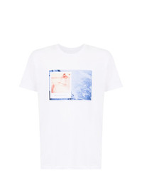 T-shirt à col rond imprimé blanc OSKLEN