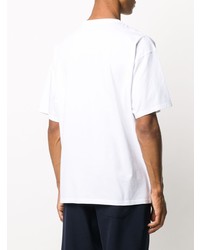 T-shirt à col rond imprimé blanc MAISON KITSUNÉ