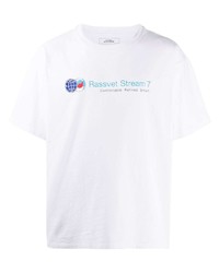 T-shirt à col rond imprimé blanc PACCBET