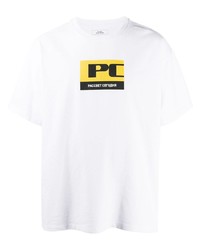 T-shirt à col rond imprimé blanc PACCBET