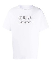 T-shirt à col rond imprimé blanc PACCBET