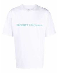 T-shirt à col rond imprimé blanc PACCBET