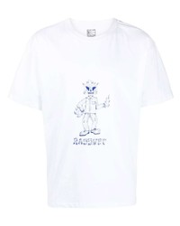 T-shirt à col rond imprimé blanc PACCBET