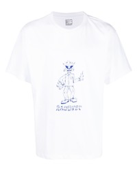 T-shirt à col rond imprimé blanc PACCBET