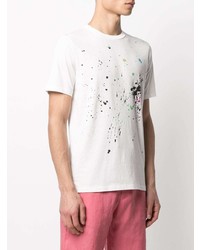 T-shirt à col rond imprimé blanc Paul Smith