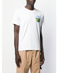 T-shirt à col rond imprimé blanc Kenzo