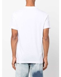 T-shirt à col rond imprimé blanc Marni