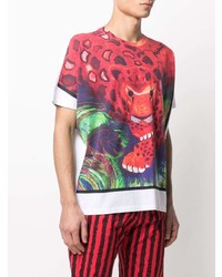 T-shirt à col rond imprimé blanc Kenzo