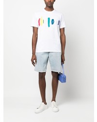 T-shirt à col rond imprimé blanc PS Paul Smith