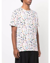 T-shirt à col rond imprimé blanc PS Paul Smith