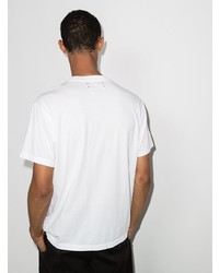 T-shirt à col rond imprimé blanc Amiri