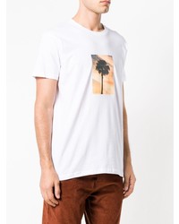 T-shirt à col rond imprimé blanc The Silted Company
