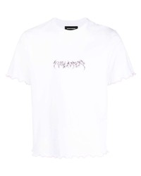 T-shirt à col rond imprimé blanc Palmer//Harding