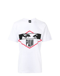 T-shirt à col rond imprimé blanc Pam Perks And Mini