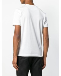 T-shirt à col rond imprimé blanc Fendi